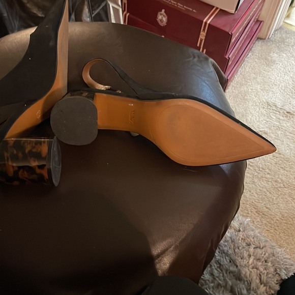 Black suede Zara heels. Only worn a couple of times. Still a lot of love. - Picture 5 of 6